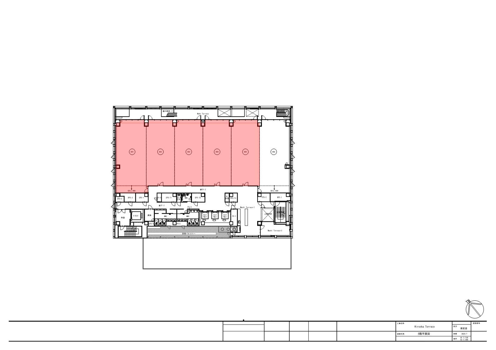 地上8階801区～805区
